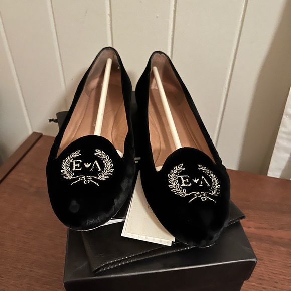 Emporio Armani Shoes - Emporio Armani Velvet Ballet Flats